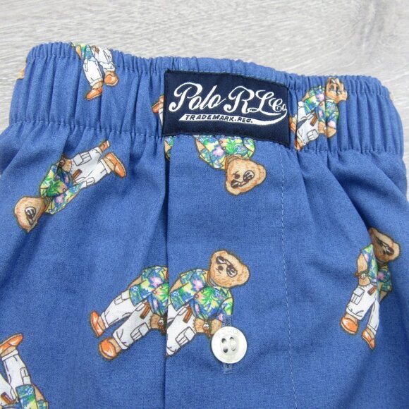 Polo Ralph Lauren Bear Boxer Briefs Men's Size Large Blue NEW - Picture 4 of 9